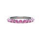 1 - Venice 2.70 mm Round Pink Sapphire 9 Stone Wedding Band 