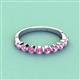 2 - Venice 2.70 mm Round Pink Sapphire 9 Stone Wedding Band 