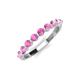 3 - Venice 2.70 mm Round Pink Sapphire 9 Stone Wedding Band 