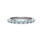 1 - Venice 2.70 mm Round Aquamarine 9 Stone Wedding Band 