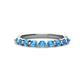 1 - Venice 2.70 mm Round Blue Topaz 9 Stone Wedding Band 