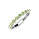 3 - Venice 2.70 mm Round Peridot 9 Stone Wedding Band 