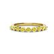 1 - Venice 2.70 mm Round Yellow Diamond 9 Stone Wedding Band 