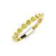 3 - Venice 2.70 mm Round Yellow Diamond 9 Stone Wedding Band 