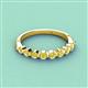 2 - Venice 2.70 mm Round Yellow Diamond 9 Stone Wedding Band 