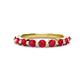 1 - Venice 3.00 mm Round Ruby 9 Stone Wedding Band 