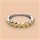 3 - Venice 3.00 mm Round Citrine 9 Stone Wedding Band 