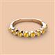 3 - Venice 3.00 mm Round Citrine 9 Stone Wedding Band 