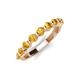 4 - Venice 3.00 mm Round Citrine 9 Stone Wedding Band 