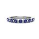 1 - Venice 3.00 mm Round Iolite 9 Stone Wedding Band 