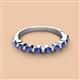 3 - Venice 3.00 mm Round Iolite 9 Stone Wedding Band 