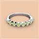 3 - Venice 3.00 mm Round Peridot 9 Stone Wedding Band 