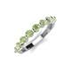 4 - Venice 3.00 mm Round Peridot 9 Stone Wedding Band 
