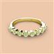 3 - Venice 3.00 mm Round Peridot 9 Stone Wedding Band 