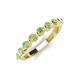 4 - Venice 3.00 mm Round Peridot 9 Stone Wedding Band 