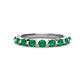 1 - Venice 3.00 mm Round Emerald 9 Stone Wedding Band 
