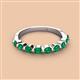 3 - Venice 3.00 mm Round Emerald 9 Stone Wedding Band 