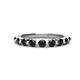 1 - Venice 3.00 mm Round Black Diamond 9 Stone Wedding Band 