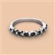 3 - Venice 3.00 mm Round Black Diamond 9 Stone Wedding Band 