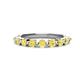 1 - Venice 3.00 mm Round Yellow Sapphire 9 Stone Wedding Band 