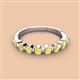 3 - Venice 3.00 mm Round Yellow Sapphire 9 Stone Wedding Band 