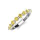 4 - Venice 3.00 mm Round Yellow Sapphire 9 Stone Wedding Band 