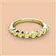 3 - Venice 3.00 mm Round Yellow Sapphire 9 Stone Wedding Band 