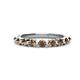 1 - Venice 3.00 mm Round Smoky Quartz 9 Stone Wedding Band 