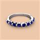 3 - Venice 3.00 mm Round Blue Sapphire 9 Stone Wedding Band 