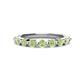 1 - Venice 3.00 mm Round Peridot 9 Stone Wedding Band 