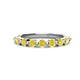 1 - Venice 3.00 mm Round Yellow Diamond 9 Stone Wedding Band 