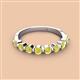 3 - Venice 3.00 mm Round Yellow Diamond 9 Stone Wedding Band 