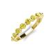 4 - Venice 3.00 mm Round Yellow Diamond 9 Stone Wedding Band 
