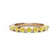 1 - Venice 3.00 mm Round Yellow Diamond 9 Stone Wedding Band 