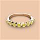 3 - Venice 3.00 mm Round Yellow Diamond 9 Stone Wedding Band 