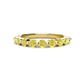 1 - Venice 3.00 mm Round Yellow Diamond 9 Stone Wedding Band 