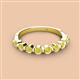 3 - Venice 3.00 mm Round Yellow Diamond 9 Stone Wedding Band 