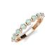4 - Venice 3.00 mm Round Opal 9 Stone Wedding Band 