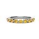 1 - Venice 3.00 mm Round Citrine 9 Stone Wedding Band 
