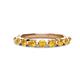 1 - Venice 3.00 mm Round Citrine 9 Stone Wedding Band 