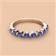 3 - Venice 3.00 mm Round Iolite 9 Stone Wedding Band 