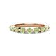 1 - Venice 3.00 mm Round Peridot 9 Stone Wedding Band 