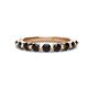 1 - Venice 3.00 mm Round Black Diamond 9 Stone Wedding Band 
