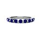 1 - Venice 3.00 mm Round Blue Sapphire 9 Stone Wedding Band 