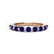 1 - Venice 3.00 mm Round Blue Sapphire 9 Stone Wedding Band 