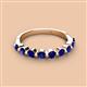 3 - Venice 3.00 mm Round Blue Sapphire 9 Stone Wedding Band 