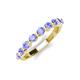 4 - Venice 3.00 mm Round Tanzanite 9 Stone Wedding Band 