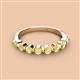 3 - Venice 3.00 mm Round Yellow Sapphire 9 Stone Wedding Band 