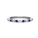 1 - Venice 2.00 mm Round Blue Sapphire and Diamond 11 Stone Wedding Band 