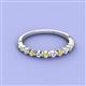 2 - Venice 2.00 mm Round Yellow and White Diamond 11 Stone Wedding Band 